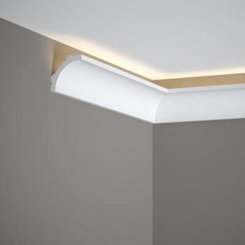 Mardom MD210 Polyforce Stuckleiste 50 x 50 x 2000 mm Weiß mit Lichtleiste