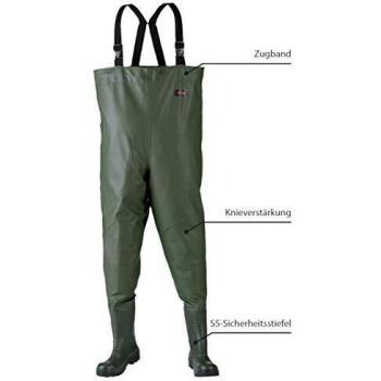 Wathose STANDARD Größe 44 olivgrün Stiefel S5 SRC