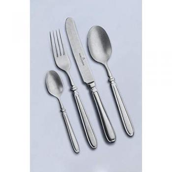 Picard & Wielpütz Solingen 24-teiliges Vintage-Look Besteck-Set Landhaus aus Chromnickelstahl 18/10 mit stone-washed Finish