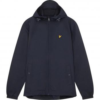Men's Lyle & Scott Large Dark Navy Waterproof Zip Hood Coat