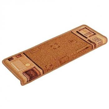 5 pcs Self-adhesive Stair Mats 65x21x4 cm Beige