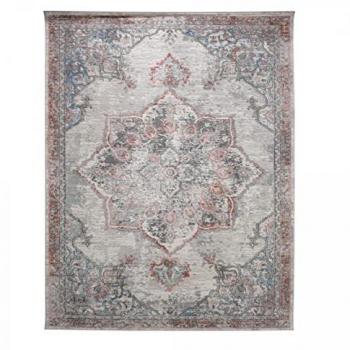 Jadorel Tapis Orient Rectangulaire Gris et Rouge EFAL-A