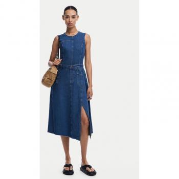 Vestido Desigual Midi Denim en Algodón Azul M