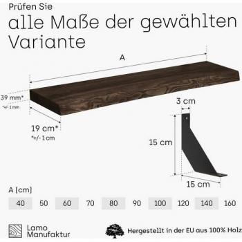 Tagère Murale en Bois Massif