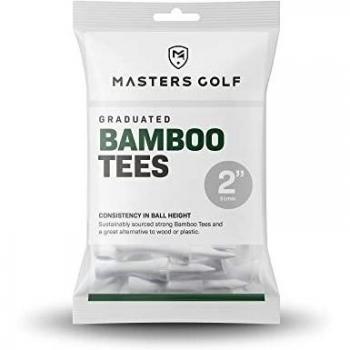 Planet-Saving Bamboo Golf Tees for 20 White Graduated Sizes