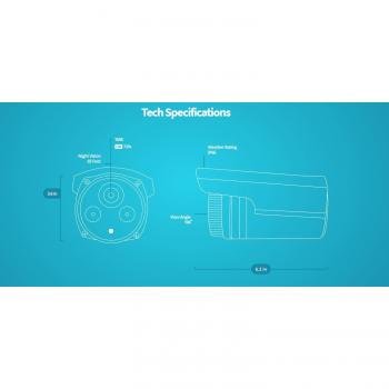 Foscam Wi‑Fi Netzwerkkamera FI9803P Outdoor Weiß