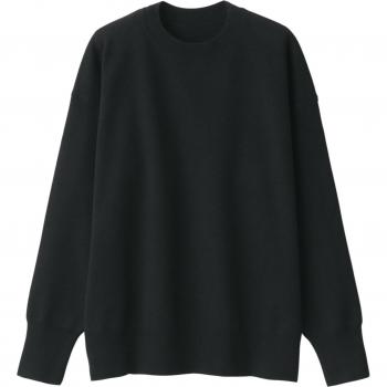 Milano Rib Damenpullover, waschbar, Schwarz, S
