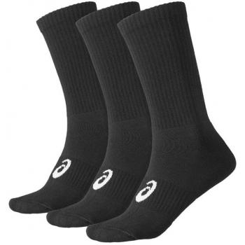 Asics Crew Sports Socks 3 Pack Black, Size 43-46