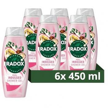 Radox Men’s 6X Mineral Therapy Shower Cream – Passion Fruit & Sea (Pink) 450 mL