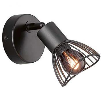 Industrielle Wandlampe schwarz mit E14 Fassung