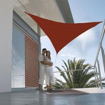 Ombre‑Terra, voile triangulaire Jardiline 3×3 m, teinte terracotta