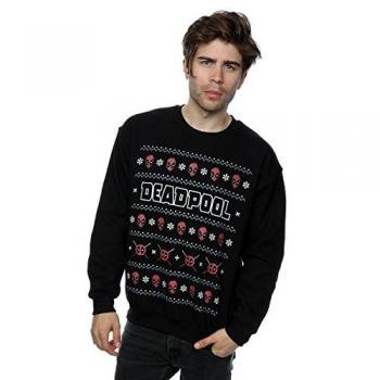 Marvel Weihnachts-Sweater Deadpool für Herren Größe L