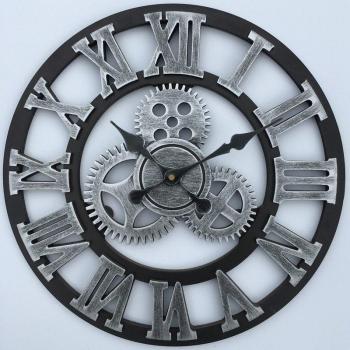 Oversized 3D Wooden Wall Clock
