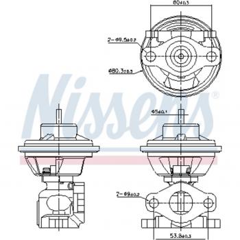 Nissens Exhaust Gas Recirculation Valve 98477