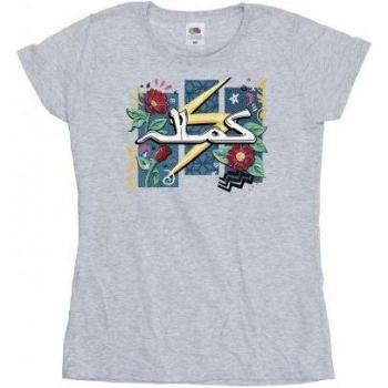 Ms. Marvel Flower Lightning Tee (Cotton) – Light Grey