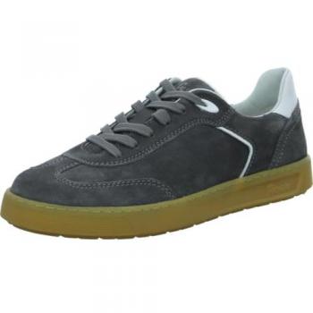 SIOUX 11931 – Grauer Sneaker aus Leder/Velour