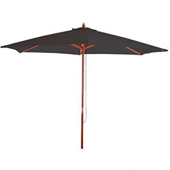 Parasol de jardin Ø 3m en polyester/bois