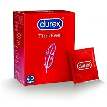 Durex Thin Feel Condoms, Bulk Pack of 40