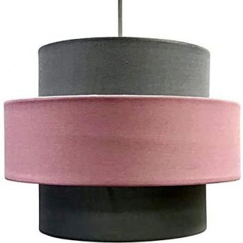 Contemporary Pink and Grey Pendant Light Shade