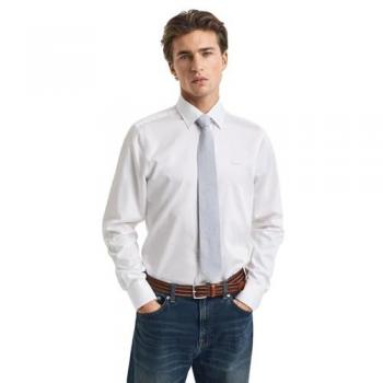 Party-Ready Weiß-Satin-Hemd – Gant 3230300 Slim Fit (S), Lässig