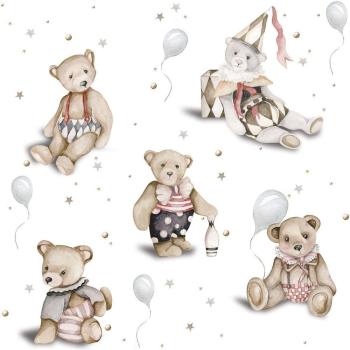 Babytapete Dekornik – Teddybär‑Sammlung „Toys From The Attic“