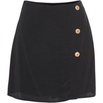 VIVANCE Damen-Hosenrock Schwarz – Unifarbenes Skort, Größe 34