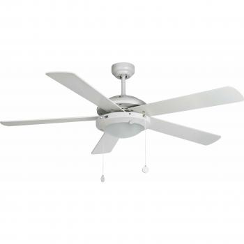 Impianto di ventilazione e illuminazione soffitto Manila 5 pale bianche