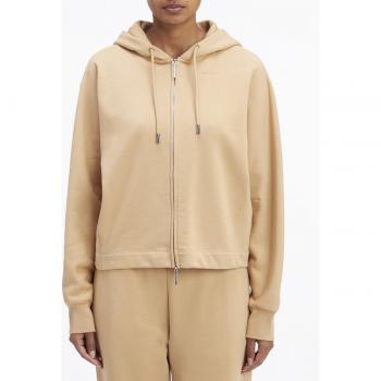 Felpa Zip Calvino Klein Nano Logo Beige Relaxed