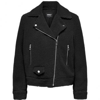 ONLY Bikerjacke »ONLRIO TEDDY BIKER JACKET CC OTW«, im Biker Style aus kuscheligem Teddyplüsch
