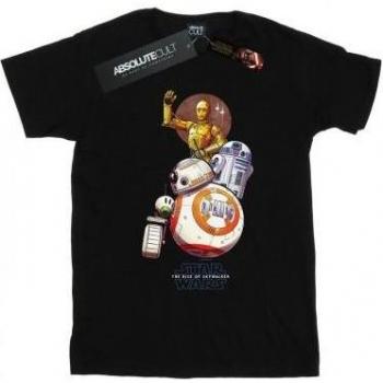 Herren T-Shirt L – Star Wars: Der Aufstieg Skywalker, Weiß, Droiden‑Illustration