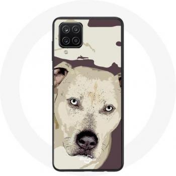 Coque Samsung Galaxy A12 Pitbull Blanco