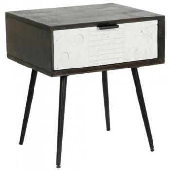 Metalen Nachtkastje Wengue – Mangohout Design