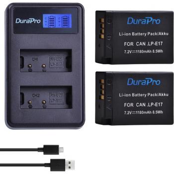 DuraPro Dual Ladegerät für LP-E17 Akkus