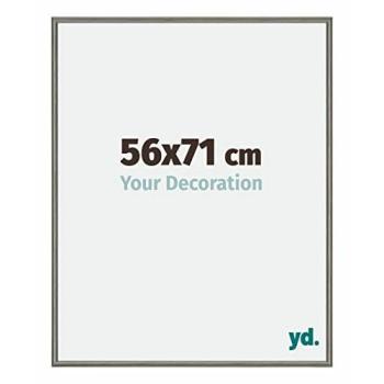 Cadre Décor 56x71 cm – Aluminium avec verre acrylique – Anti‑reflet – Structure Mercury