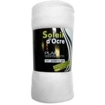 Plaid en polaire blanc 120x160 cm