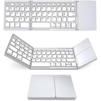 Teclado Bluetooth Plegable con Touchpad para iPad y Tablets
