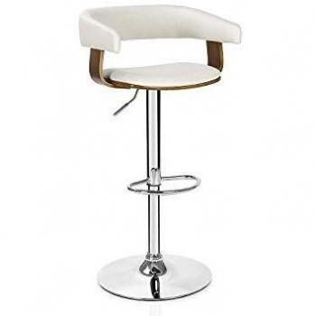 Taburete Mad. Nogal/Blanco Andrea House 52X45X82Cm