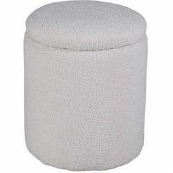 Limpen Pouf mit Aufbewahrung Ø32cm in Weiß