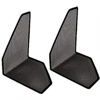 PACK 2 SUJETALIBROS METALICO DE REJILLA 14X16,5CM NEGRO