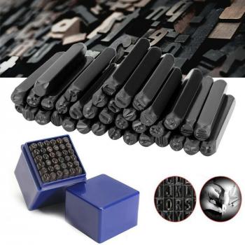 Handwerks‑Gürtelstempel Set – 36 Stück, 5 mm Stahl, Alphabet