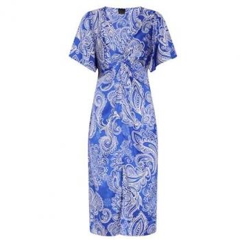 Dreimaster Damenkleid Weiß Flieder L