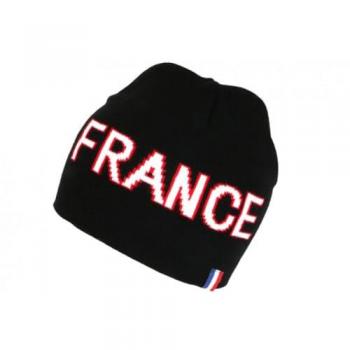 Manteau de laine noire aux couleurs françaises
