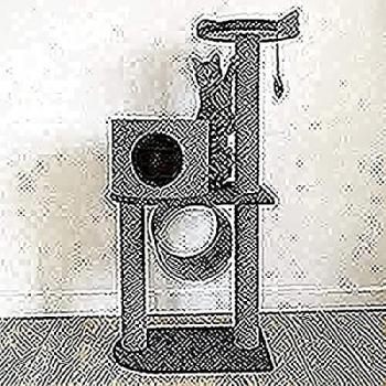 Felt and Rope Charcoal Cat Tower