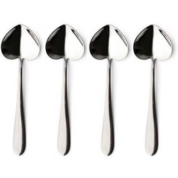 Elegant Heart Teaspoons 4 Pack by Grunwerg