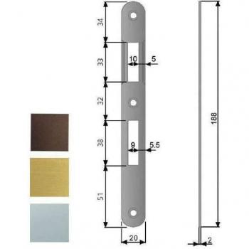 Fascio Serratura Patente BT 8X70 Bronzato 570 AGB