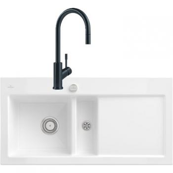 Evier VILLEROY ET BOCH Subway Pure 60 avec robinet de cuisine Anthracite