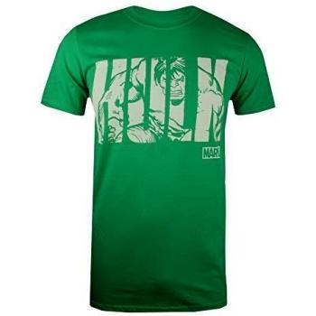 Green-Highlighted Hulk Logo T-Shirt – Black, Small