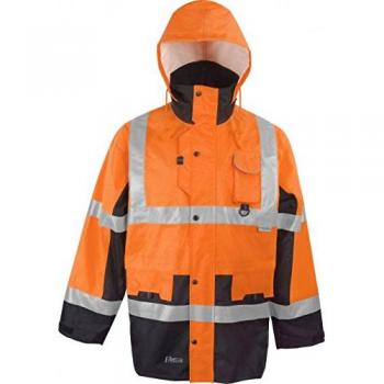 Asatex 3360 XXXL Prevent-Outdoor‑Parka – Leuchtorange 5‑in‑1 Innen/ Außen (3XL)