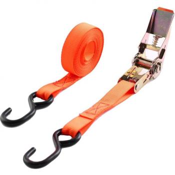 2 PCS Ratchet Tie Down Belts for Car and Bike with 8-Shaped Hooks