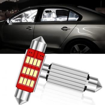 Bombilla de lectura LED 12 SMD 36mm Canbus blanca